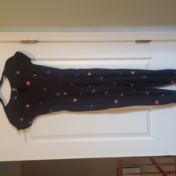 Girl's Old Navy Romper. Size 10/12. Black with multi-color stars. - Picture 4 of 5